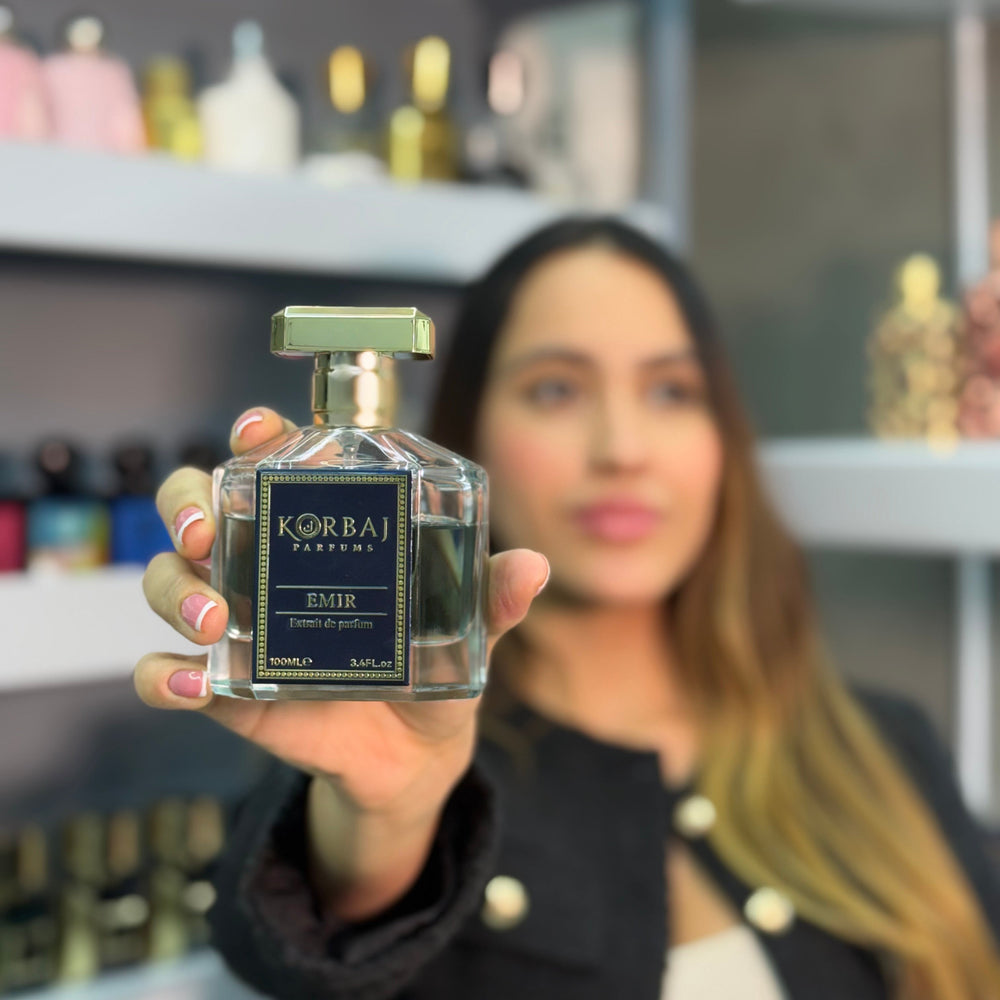 Korbaj Emir perfume original disponible en Colombia